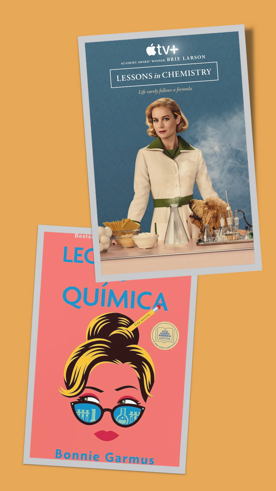 Poster de la serie y portada del libro